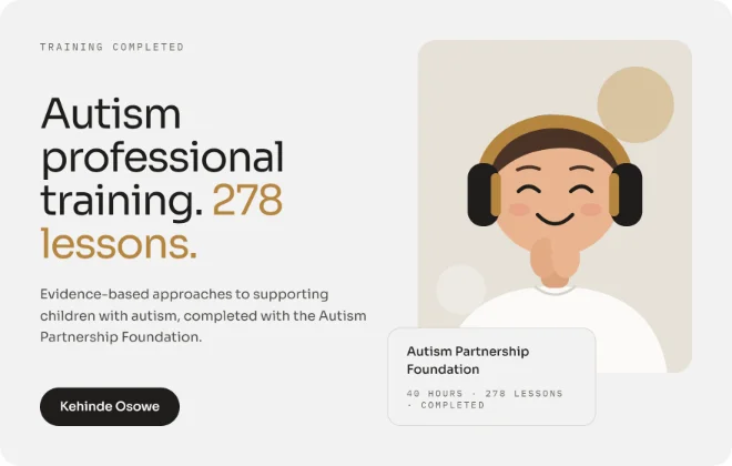 Сертификат: обучение по аутизму, Autism Partnership Foundation
